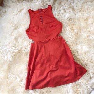 Chelsea & Violet Orange Skater Dress